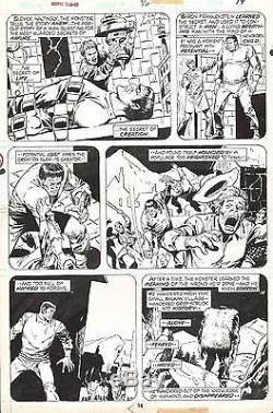 SAL BUSCEMA Frankenstein MARVEL TEAM-UP #36 Original Comic Bronze Age Art 1975