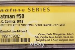 SDCC 2018 J Scott Campbell Batman #50 White Variant Original Sketch CGC SS 9.8