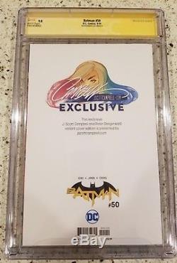 SDCC 2018 J Scott Campbell Batman #50 White Variant Original Sketch CGC SS 9.8