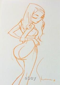 SHANE GLINES original pinup art TIGHT PANTS