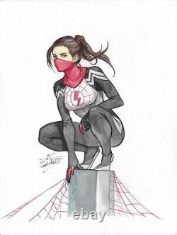 SILK watercolor pinup ORIGINAL Comic Art Inhyuk Lee