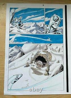 SILVER SURFER ANNUAL 1997 ART original color guide TEMPLE OF SCRIER HALF SPLASH