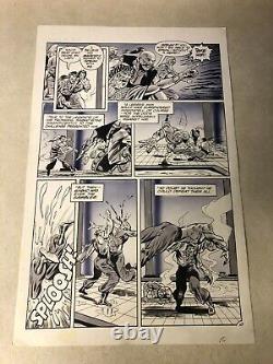 SINBAD #1 original art BATTLE PAGE for SINBADS HEAD 1001 arabian nights AWESOME