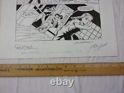 SPEED RACER 1980s ORIGINAL comic book art SIGNED #32 p 18 RARE Trixie Dinosaur