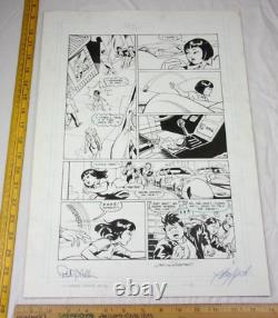 SPEED RACER 1980s ORIGINAL comic book art SIGNED #33 pg 3 RARE Mach 5 V