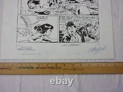 SPEED RACER 1980s ORIGINAL comic book art SIGNED #33 pg 3 RARE Mach 5 V