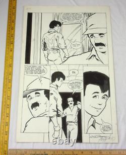 SPEED RACER 1980s ORIGINAL comic book art SIGNED #4 pg5 RARE Pops
