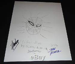 Spider-man Original Artvinny Romitasigned By John Romita Sr & Jr & Stan Lee