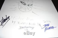 Spider-man Original Artvinny Romitasigned By John Romita Sr & Jr & Stan Lee