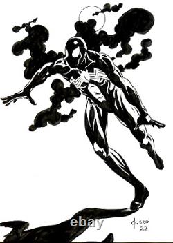 SPIDER-MAN Sketch Original Art by JOE JUSKO 2016 Marvel Masterpieces IDW Book