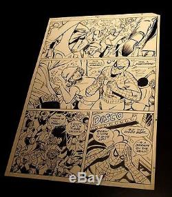 SPIDEY SUPER STORIES Original Art #46 pg 3 SPIDER-MAN in a DISCO POP ART