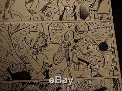 SPIDEY SUPER STORIES Original Art #46 pg 3 SPIDER-MAN in a DISCO POP ART