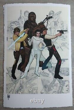 STAR WARS Fine Art Print WonderCon Limited Edition Signed ADAM HUGHES 12x18