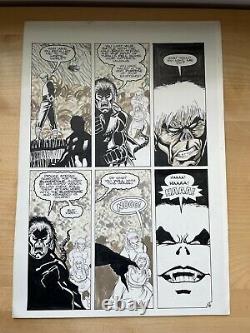 SUBSPECIES #4 original art HORROR movie comic 1991 BLOODSTONE CREEPY VAMPIRE