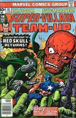 Super-villain Team-up #10 Original Art Captain America & Dr. Doom 1977 Bob Hall