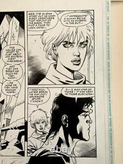 SUPERMAN-ALIENS original art by Dan Jurgens and Kevin Nowlan! 1995