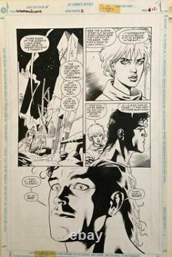 SUPERMAN-ALIENS original art by Dan Jurgens and Kevin Nowlan! 1995