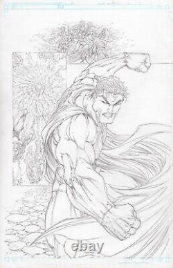 SUPERMAN BATMAN 9 pg 19 Splash Original Art MICHAEL TURNER DC Comic book art