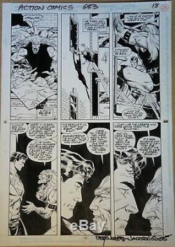 SUPERMAN in ACTION COMICS 683 page 18 Original Art by Jackson Guice