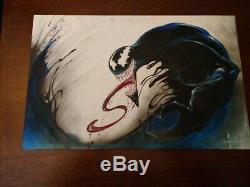 Sam Kieth Venom Pin Up Painted Commisison Original Art Signed