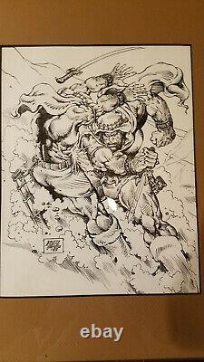 Savage Sword of Conan #225 Original Comic Art-mounted and framed