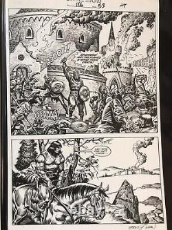 Savage Sword of Conan original art #116 pg. 53, signed