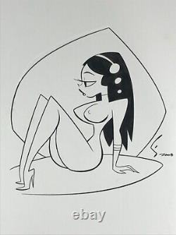 Shane Glines Space Girl / Woman Original Art Batman Beyond Harley Quinn Designer