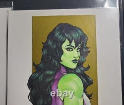She Hulk Sketch By Eric Chen Weijic Signed WithCOA