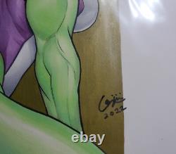 She Hulk Sketch By Eric Chen Weijic Signed WithCOA