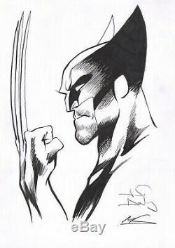 Signed Alan Davis Mark Farmer Original Marvel Comic X-Men Art Sketch Wolverine