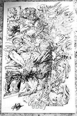 Signed Ken Lashley Superman Doomed #1, Page 20 Inked By Lashley WW Vs Doomsday