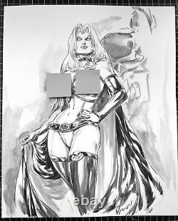 Signed Original Buzz Naughty Lady Death Marker Pinup 14X17