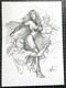 Signed Original Claudio Aboy Lady Death Pencil Commission 10x13