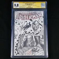 Signed Original Comic Art Sketch Stan Lee One Of A Kind Spider-Man #1 SS CGC 9.8