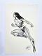 Signed Original Eddy Barrows Wonder Woman Ink/marker Commission 11x17