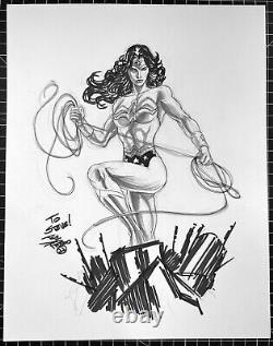 Signed Original Joe Prado Wonder Woman Marker Commission 11X14