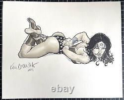 Signed Original KEN BRANCH Wonder Woman Bondage Commission 11X13