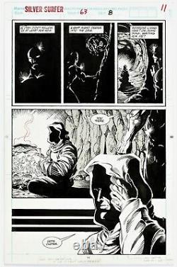 Silver Surfer #63 Page 11 Original Art Silver Surfer & Captain Marvel By Ron Lim