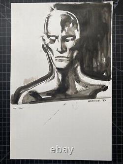 Silver surfer portrait original Comic Art Illustration