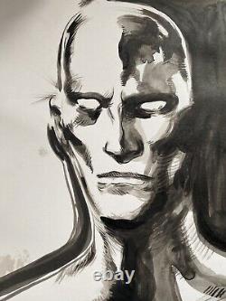 Silver surfer portrait original Comic Art Illustration