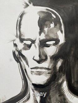 Silver surfer portrait original Comic Art Illustration