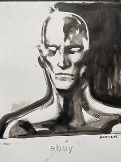 Silver surfer portrait original Comic Art Illustration