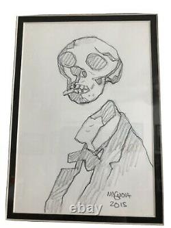 Skeleton Smoking original art by Mike Mignola