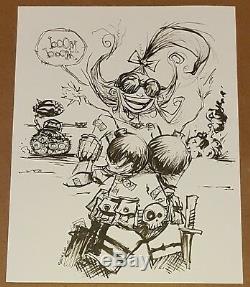 Skottie Young Tank Girl Original Art Sketch Commission