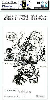 Skottie Young Tank Girl Original Art Sketch Commission