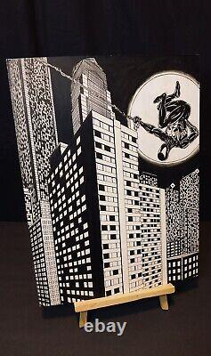 Spectacular Spider-Man Original Comicbook Art 16x20 Black Suit Venom Amazing Web