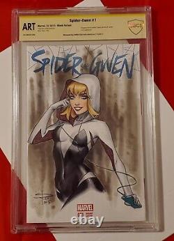 Spider Gwen 1 CBCS SS Original Art Sketch by Sabine Rich Marvel Spider-Man