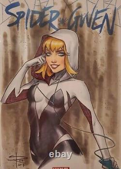 Spider Gwen 1 CBCS SS Original Art Sketch by Sabine Rich Marvel Spider-Man