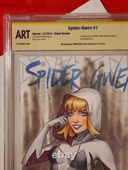 Spider Gwen 1 CBCS SS Original Art Sketch by Sabine Rich Marvel Spider-Man