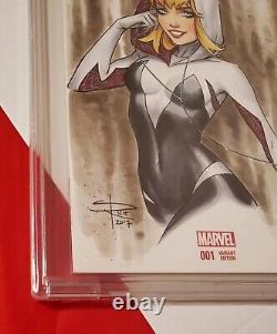 Spider Gwen 1 CBCS SS Original Art Sketch by Sabine Rich Marvel Spider-Man